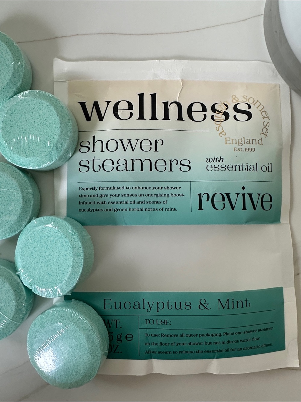 Wellness Revive Eucalyptus & Mint Shower Steamers - w/ essential oil